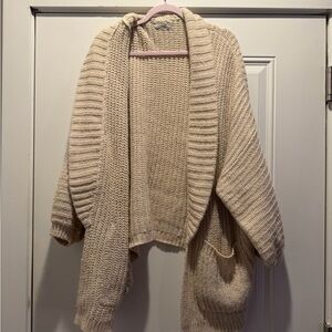 Urban Outfitters Chunky Oversized Cream Knit Cardigan
